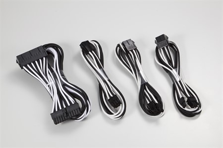 Phanteks Ext Cable Combo Pack_24P/8P/8V/8V, 500mm, Black/White