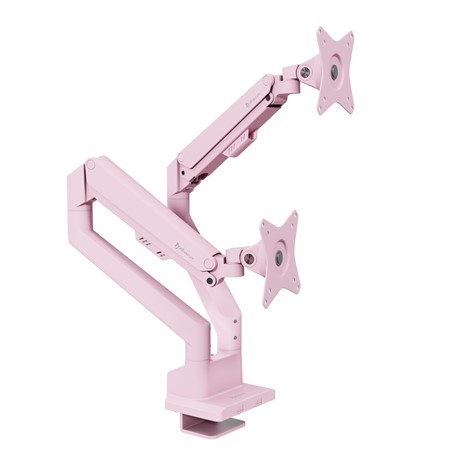 Arozzi Alzare Neo Duo - Gas Spring Monitor Stand Pink