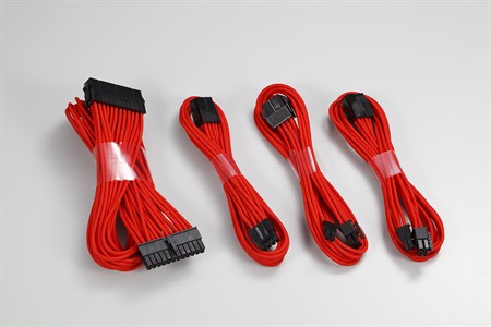 Phanteks Ext Cable Combo Pack_24P/8P/8V/8V, 500mm, Red